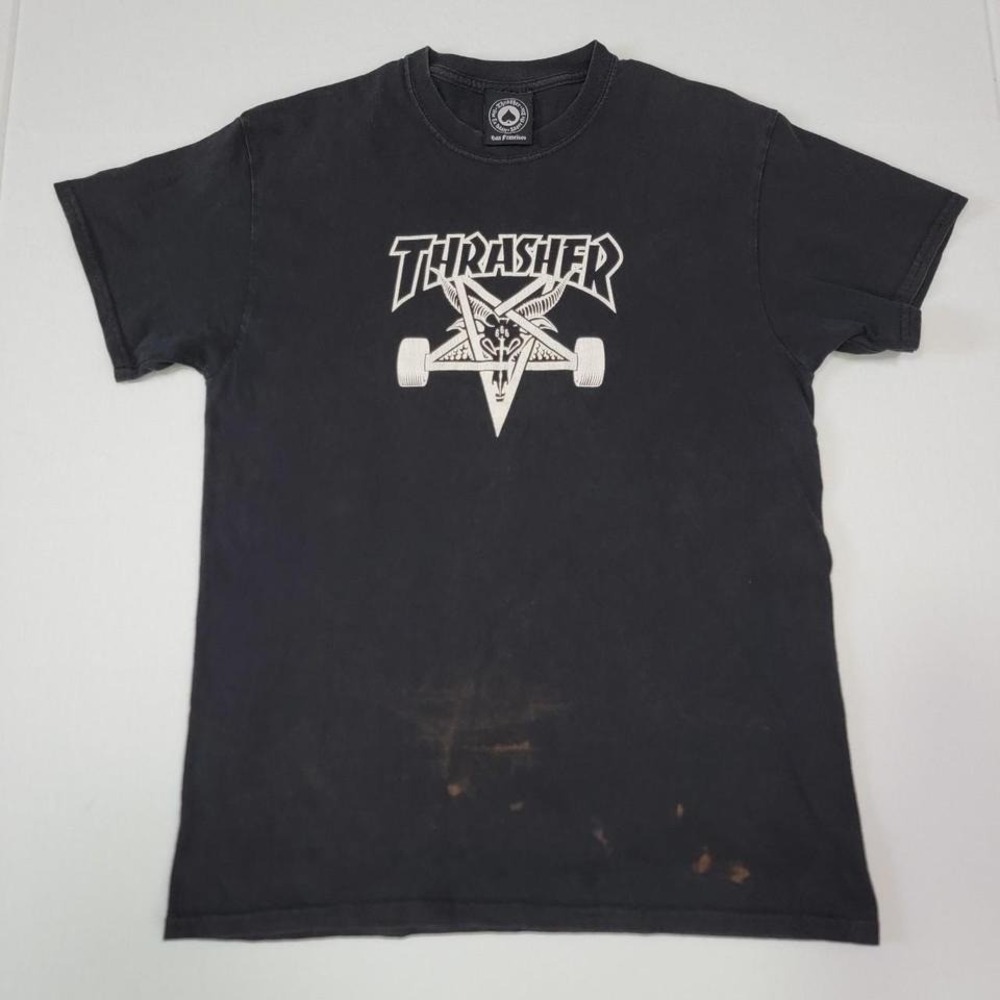 Vintage Style Thrasher Skate Tee faded distressed 2000s size M